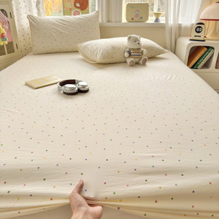 Loại A Phương pháp cổ xưa Khăn trải giường cotton rửa nguyên chất Vỏ giường Simmons Vỏ bọc nệm chống trượt Vỏ bảo vệ Tấm trải giường cotton Bộ ba mảnh 4 NPPW