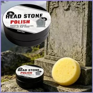 Tombstone Cleaner Deep Cleaning Paste Dirt Remover với Sponge Grave Bộ phục hồi tưởng niệm cho Granite mueadsyvn