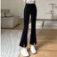 Người đàn ông nhỏ Drap lưng cao ôm hơn Nhìn xẻ trước Quần hơi loe dành cho nữ Quần dài đến mắt cá chân Quần loe