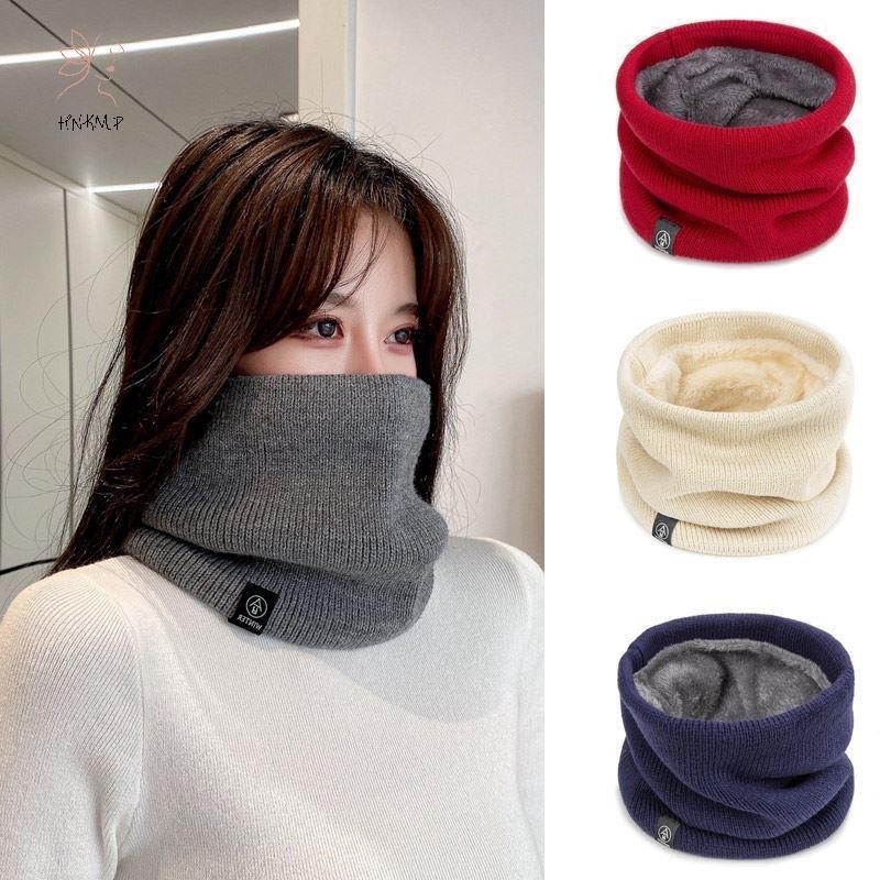 HNKMP Khăn Dệt Kim Ấm Áp Thiên Tính Sang Trọng Chống Gió Mùa Đông Ne Gaiter Thời Tiết Lạnh Thể Thao Ngoài Trời Trượt Tuyết Chạy Bộ Nam Nữ Khăn Ống.