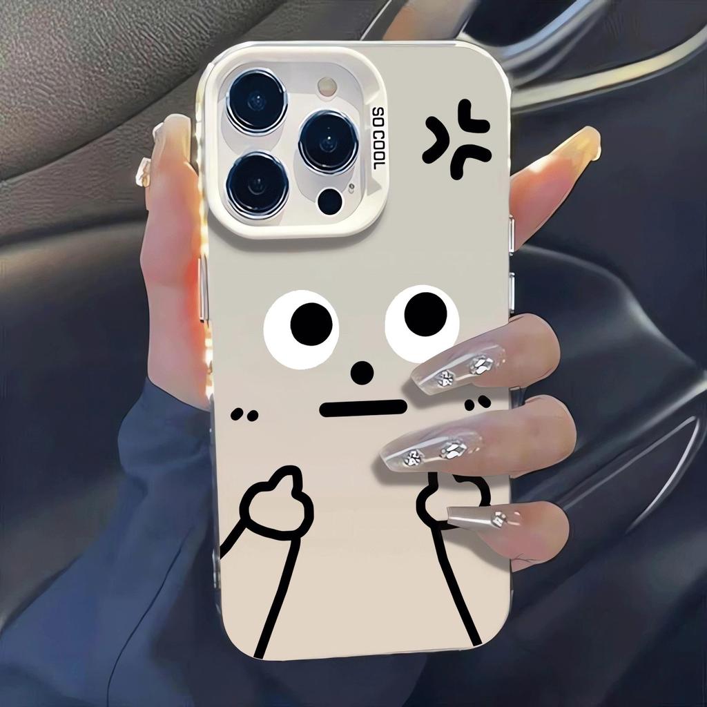 Dễ thương độc đáo Ốp điện thoại biểu cảm tức giận chống sốc cho iPhone 17/16/15/14/13/12