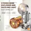 Đèn lồng cắm trại có thể sạc lại năng lượng mặt trời 3 trong 1 có quạt Đèn LED di động cho lều khẩn cấp Du lịch Phiêu lưu mới