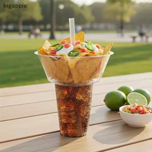 Bigapple 10 / 50 Chiếc Cốc Nhựa Dùng Một Lần Cho Trà Bong Bóng, Snas, Món Tráng Miệng, Người Lớn & Trẻ Em RDG