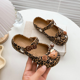 Mùa Hè Mới Bé Gái Mary Jane Dép Hoạt Hình Dễ Thương Kitty Trẻ Em Dép Chống Trơn Trượt Thoáng Khí EVA Nhân Quả Thời Trang Trẻ Em Đi Biển Dép Ngoài Trời