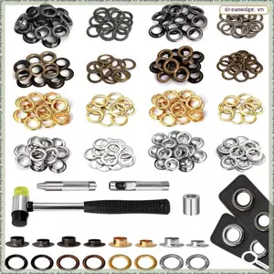 Dành cho da, Bộ dụng cụ Grommet 1 / 2 Inch DIY, Bộ dụng cụ Grommet 2 độ cao, Khoen và Grommets với 4 công cụ cài đặt