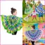 VIC Kids Party Cape với họa tiết lông chim công Sự kiện mặc thoải mái