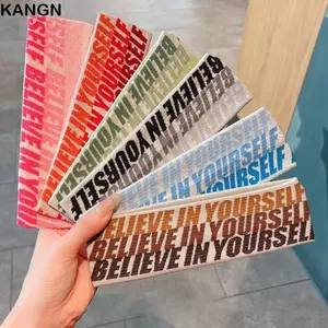 Băng đô thể thao KANGN, Tin vào bản thân Băng đô thời trang, Băng đô tập Yoga co giãn Cotton cực lớn mùa hè để chạy bộ thể dục