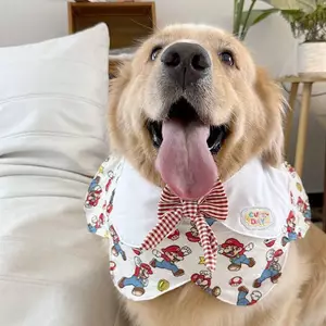 Phong Cách Mới Thú Cưng Nước Bọt Yếm Thú Cưng Chó Golden Retriever Trang Trí Dễ Thương Yếm Khăn Trang Sức