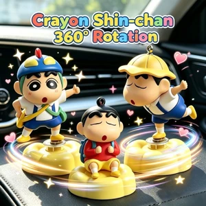 Xoay Crayon Shin Chan Năng Động Bay Hình Có Đế Hoa Dễ Thương Giảm Căng Thẳng Trang Trí Tượng Để Bàn Nội Thất Ô Tô Trang Trí