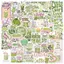 HFTOY 50 Cái ​Scrapbooking Điện Thoại Hành Lý Ván Trượt Đề Can Chống Thấm Nước Matcha Stiers Dễ Thương Matcha Girly DIY Stiers ~