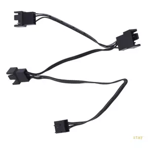 Cáp chia quạt 4Pin linh hoạt để làm mát PC Đầu nối 1Nữ đến 3Male