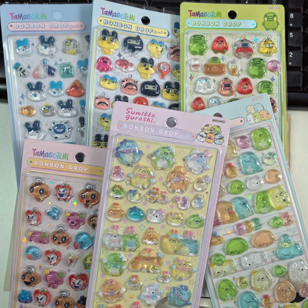 Sticker 3D Pha Lê Hình Sumikko Gurashi & Tamagotchi – Decal Dán Sổ Tay, Trang Trí DIY, Keo Cực Đẹp, Dễ Dán Cho Học Sinh