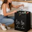 Giỏ đựng chai rỗng JUNYUE88US, Dụng cụ sắp xếp phân loại rác thải gấp dung tích lớn, đa chức năng có tay cầm Thùng rác nhà bếp bền di động có thể tái chế