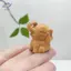 HFTOY Tượng voi bằng gỗ được chạm khắc bằng tay Tượng voi dễ thương Trang trí trang trí tại nhà Trang trí máy tính để bàn Trang trí ô tô ~