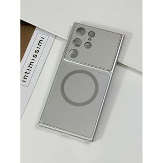 Cửa sổ lớn nhẹ phù hợp với ốp lưng điện thoại Samsung S26Ultra S25Ultra sạc không dây S24 màu chặn chống rơi cứng