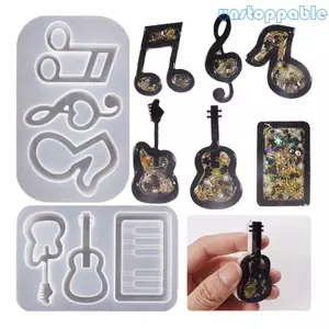 Unstop * Nhạc Cụ Ghi Chú Quicksand Khuôn Handmade Mặt Dây Chuyền Khuôn Silicon DIY Nhựa Đúc Khuôn Cho DIY Móc Khóa Trang Sức Không