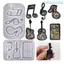 Unstop * Nhạc Cụ Ghi Chú Quicksand Khuôn Handmade Mặt Dây Chuyền Khuôn Silicon DIY Nhựa Đúc Khuôn Cho DIY Móc Khóa Trang Sức Không