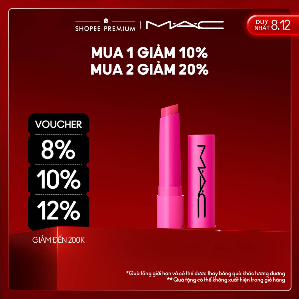 Son MAC Squirt 3D Plumping Gloss stick 2.3g son bóng dưỡng môi không dính, hiệu ứng làm đầy môi 