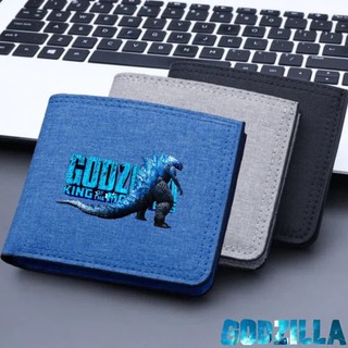 Ví Godzilla Hoạt Hình In Ví Canvas Ví Dây Kéo Học Sinh Có Thẻ Ngân Hàng Đồng Xu Quà Tặng Trẻ Em
