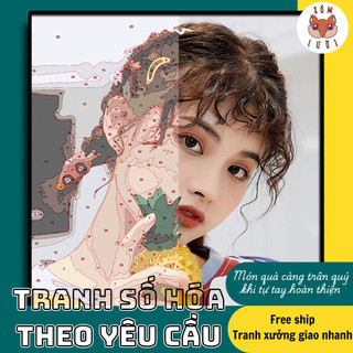 [HÀNG GIAO NHANH] Tranh Tô Màu Theo Số Cá Nhân Hóa nhiều kích thước - Phù hợp làm Quà tặng ý nghĩa
