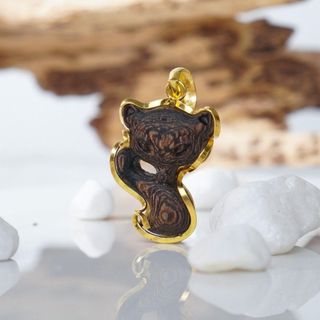 [BV] Mặt Dây Chuyền Trầm Hương Hồ Ly - Trầm Hương Yên Lộc - Tặng kèm dây dù. Hộp VIP