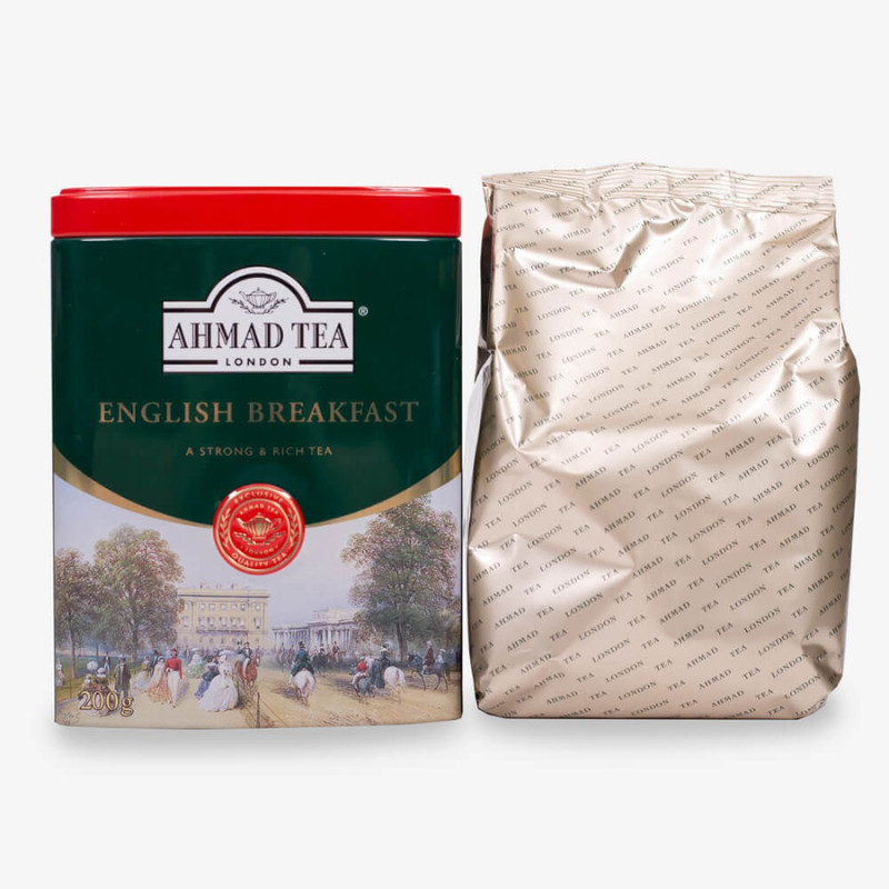 Trà AHMAD English Breakfast Pha Ấm Hộp Thiếc 100g Cho Ngày Mới Đầy Năng Lượng