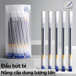 Bút Gel Mực Đen Nhanh Khô, Không Lem - Set 30 Cây Bút Bi Ngòi 0.5mm Siêu Trơn, Hỗ Trợ Viết Nhanh, Viết Chữ Đẹp