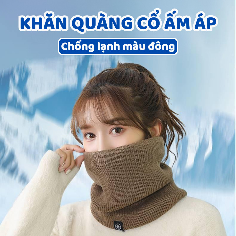 Khăn Quàng Cổ Len Lông Cừu Dày Dặn DINO, Giữ Ấm Chống Lạnh, Khăn Choàng Mùa Đông  Unisex Cực Ấm