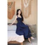 ĐẦM JEAN 2 DÂY MAXI NHÚN BYJOLIE