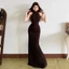 Cutenew Dây Đầm Maxi Gợi Cảm Tắt Vai Hình Eo Bodycon Thanh Lịch Nữ Mùa Hè Tính Khí Phong Cách