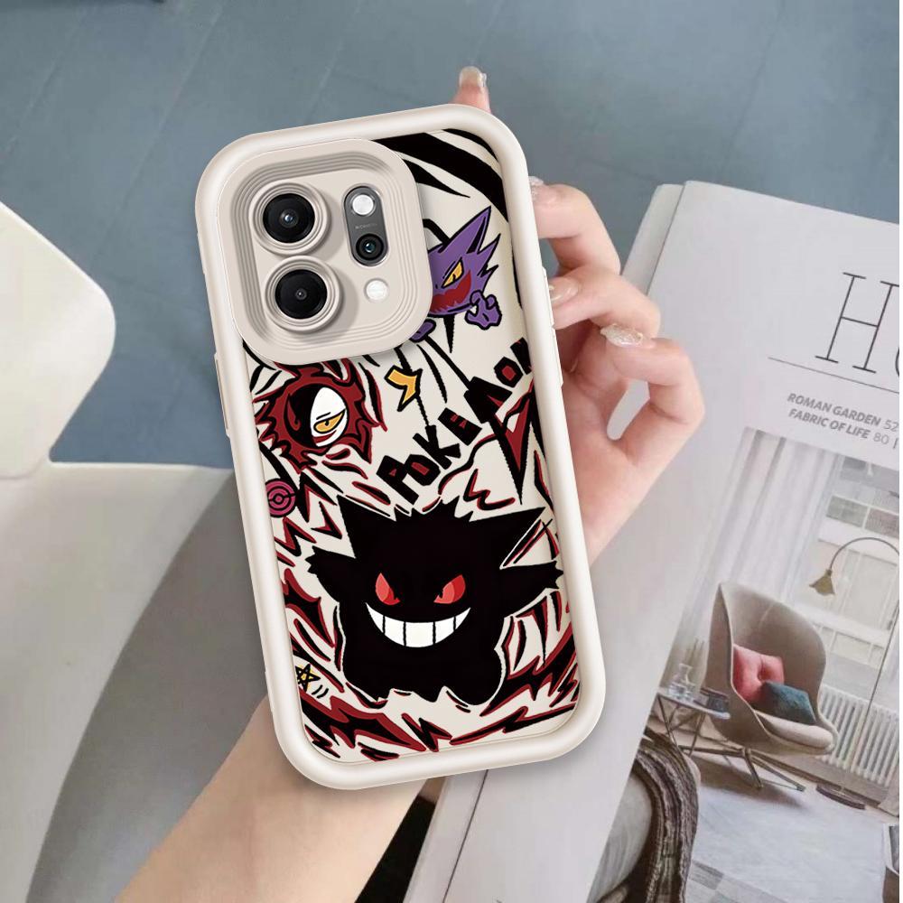 Ốp Lưng Cho OPPO Reno 6 8 10 11 12 13 14 15 F Pro Phim Hoạt Hình Silicon Mềm Ốp lưng TPU Gengar Mắt Thiên Thần Chống Sốc Ốp Lưng