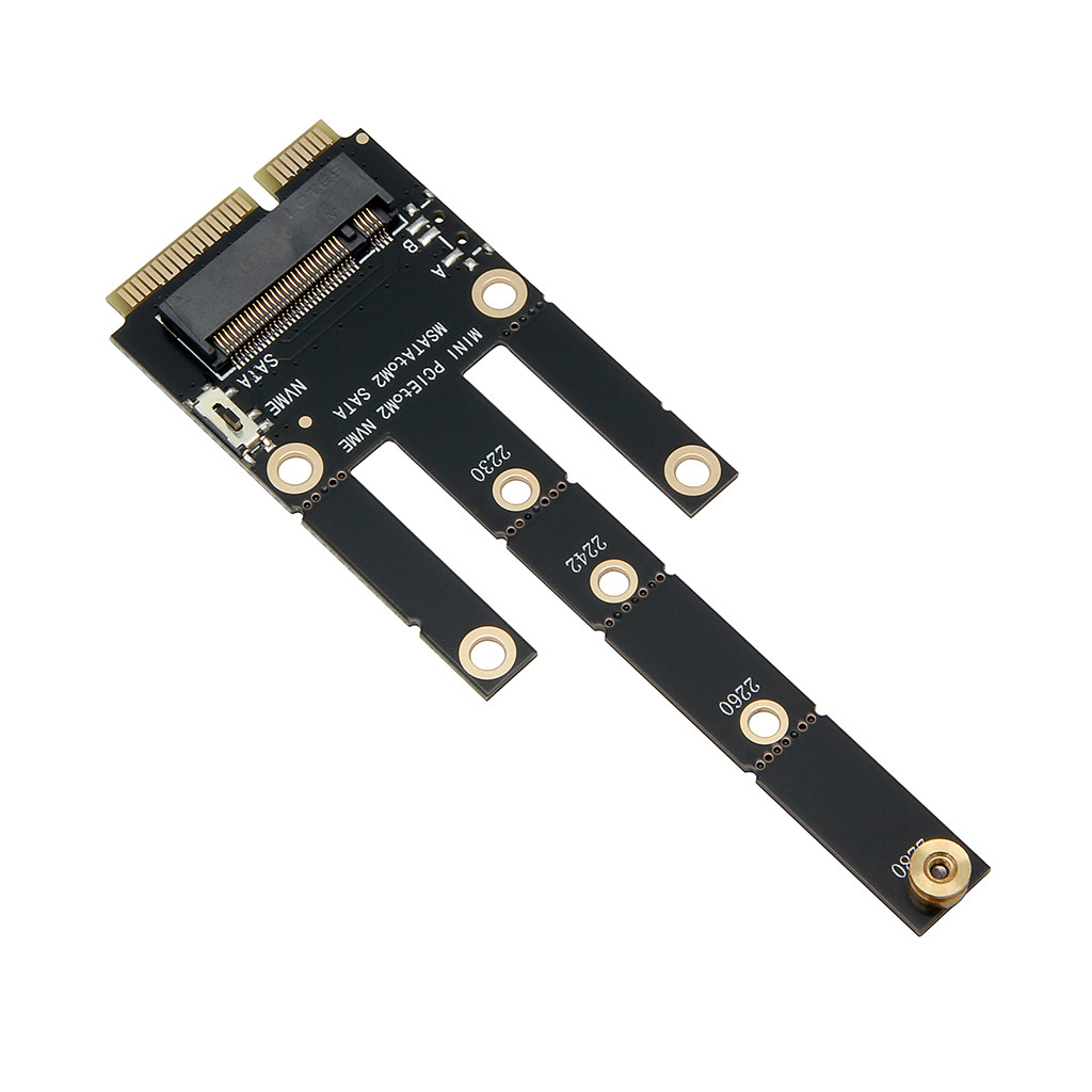 JMT 2in1 Mini PCI-E / mSATA Sang M.2 M Key NVME / B + M Key SATA SSD Adapter Card Cho M.2 NVME / SATA 2230 2242 2260 2280 SSD