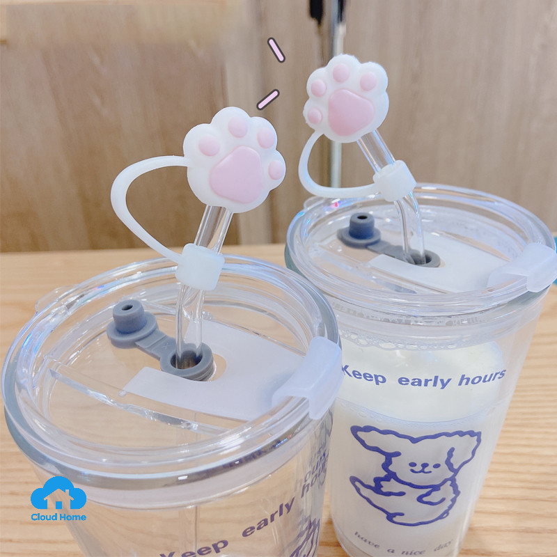 🌤️COD🌤️Nắp đậy ống hút silicon chống bụi, phụ kiện ống hút silicon dễ thương, thân thiện với môi trường cho bé và