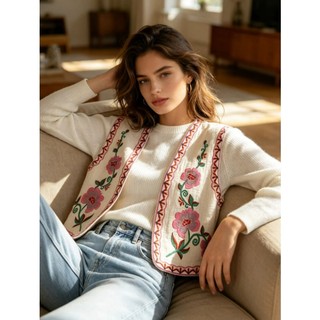 Áo Vest ngắn thêu ZA 6895022