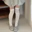 PNPIA- Nữ Trên Đầu Gối Đùi Cao Sos Lưới Màu Trơn Thời Trang Hàn Quốc Mềm Dài Stoings Cho Thường Ngày Nhìn