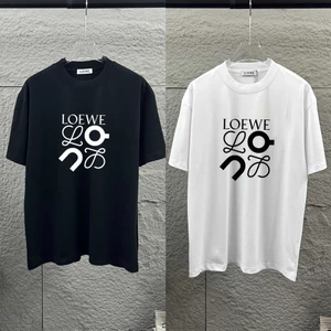 Chất Lượng Cao * * * Lo * * Wei Series 2026 Xuân Hè Phong Cách Mới Cổ Điển In Đơn Giản Thủ Công Nhật Ký Áo Thun Tay Ngắn Nam Nữ Cùng Phong Cách