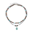 Vòng cổ xếp lớp Unisex Boho - Vòng cổ rùa ngọc lam vỏ dừa - Có thể điều chỉnh 51-60cm - Đi biển kỳ nghỉ Trang sức dân tộc Bohemian
