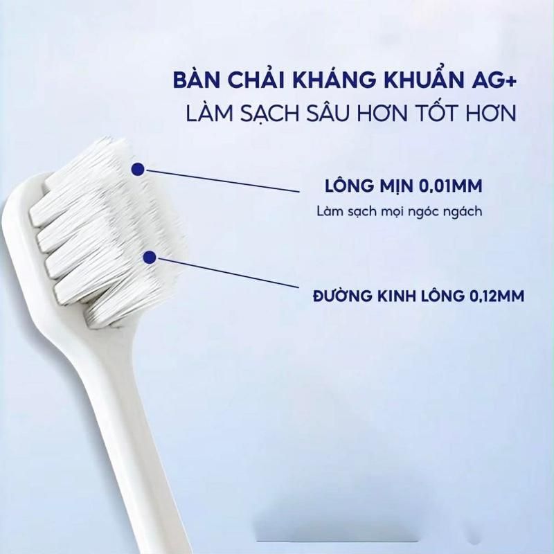 ￼Bộ 4 bàn chải đánh răng Nhật lông tơ mềm mại, Bàn trải đánh răng Than tre hoạt tính lông mềm siêu êm