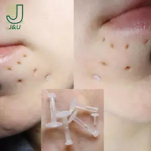 15 Chiếc Vòng Bụng Trong Suốt Bông Tai Lip Ring Lưỡi Barbell Núm Vú Thanh Body Piercing
