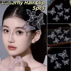 KANGN 5 Cái / bộ Kẹp Tóc Bướm, Kẹp Tóc Bướm Phong Cách Ngọt Ngào Handmade, Bộ Phụ Kiện Trang Trí Đầu Trang Trí Tinh Tế Đáng Yêu