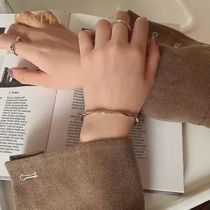 PNPIA- Thời Trang Mới Mở Có Thể Điều Chỉnh Mobius Mịn Lắc Tay Vòng Tay Vòng Tay Cho Nữ Cô Gái Trang Sức Cưới Đơn Giản Cổ Tay Lắc Tay Quà Tặng