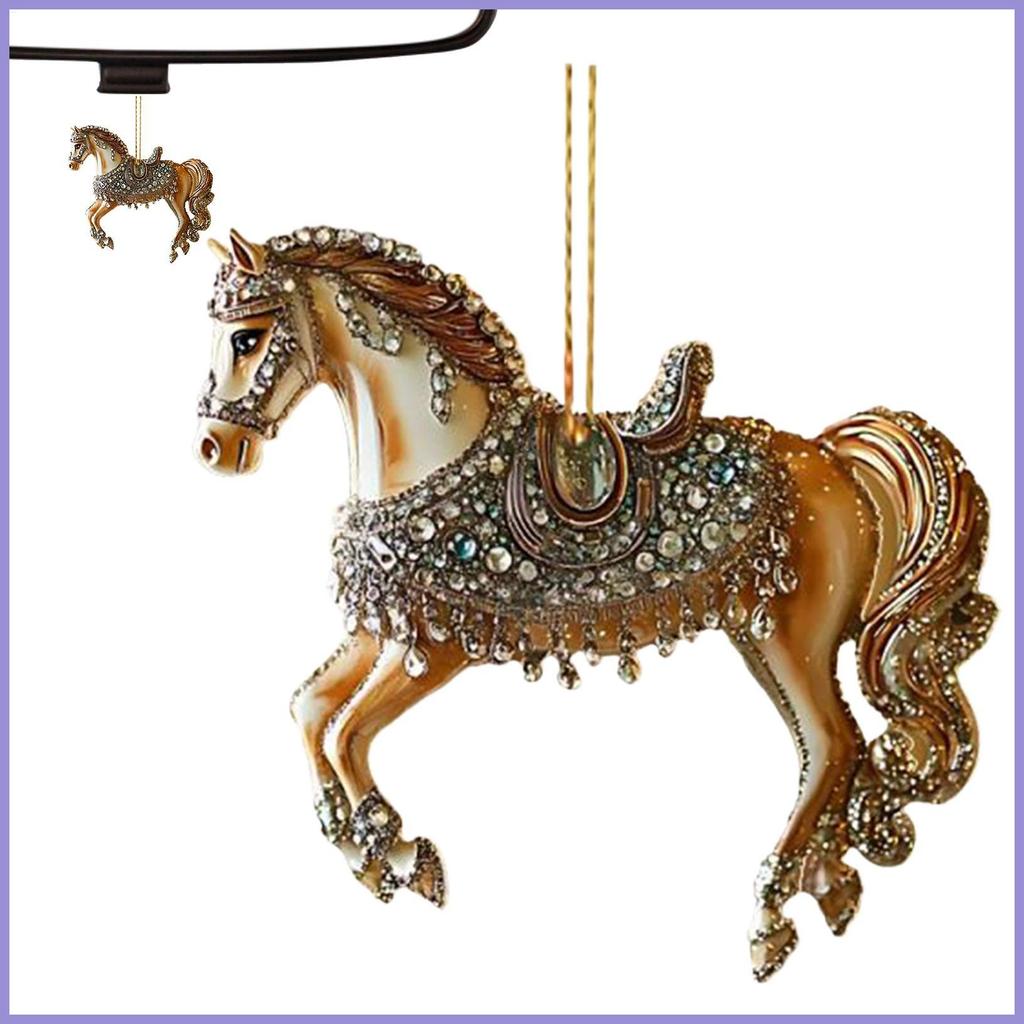 Đồ Trang Trí Ngựa 2D Acrylic Suncatcher Mặt Dây Chuyền Hình Giáng Sinh Ngựa Trang Trí Cho Bé Gái Nữ Ngày Lễ Nhà Tường mueadsyvn