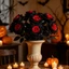 1 Thân Hoa Nhân Tạo Halloween Phong Cách Gothic Hoa Hồng Nhánh Bình Trang Trí Thủ Công DIY Trang Trí Ngày Lễ Nhà