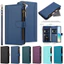 Ví Dây Kéo Ốp Lưng Điện Thoại Huawei P80 Ultra P70 P60 Art P50 Mate 70 Pro Plus Nova Y73 Khe Cắm Thẻ Da Sang Trọng Túi Điện Thoại Flip Cover