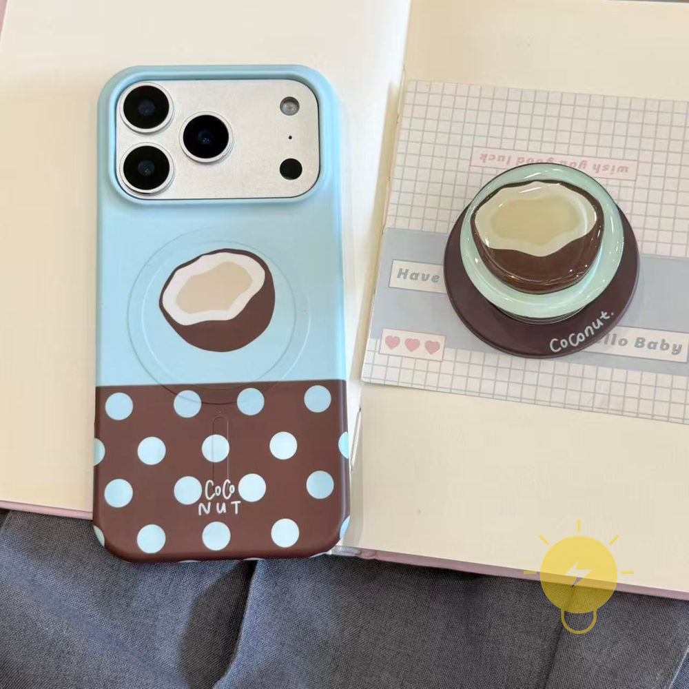Phone Case For iPhone 17 Pro Max 16 15 PC Polka Dot Coconut Hard Polka Dot Aesthetic Korean Cute