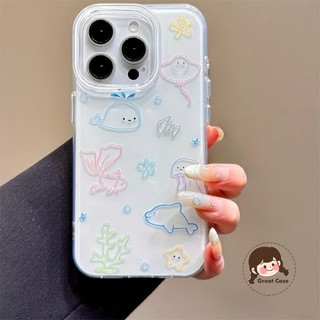 Kem Trắng Cá Heo Dễ Thương Cho Xiaomi 17 Pro Max 15T 15 14T 14 13T 13 12 12X 12S Mi 11 11X 11i Pro Ultra Lite 5G 4G Vỏ Điện Thoại Chống Rơi