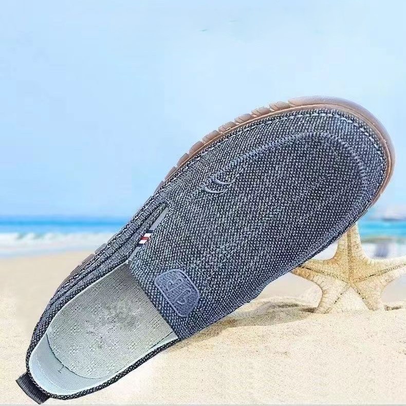 🇻🇳Giày Nam Đế Bằng Vải Thoáng Khí Xỏ Chân Dễ Dàng Phong Cách Tối Giản Nhẹ Chân Hàng Có Sẵn