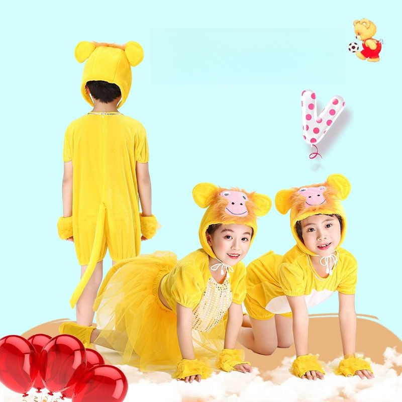 💕 HÀNG CÓ SẴN – Đầm Trang Phục Trẻ Em 3‑12 tuổi – Khỉ + Hoạt Hình Động Vật, Thích hợp Halloween, Giáng Sinh & Ngày Trẻ Em 🎃🎉