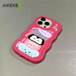 Ốp Điện Thoại Sóng 3D Động Vật Dễ Thương Cho Samsung Galaxy A73 A55 M54 F54 M34 F34 M31 M21s F21 M13 F13 F55 C55 M55 F15 M15 F14 M14 5G 4G Vỏ Mềm Chống Sốc Hoạt Hình