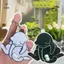 Sáng Tạo Kéo Chơi Trứng Móc Khóa Mặt Dây Chuyền Túi Acrylic Xoay Dễ Thương Và Ngộ nghĩnh Cho Nữ Móc Khóa Ví Túi Phụ Kiện [Mina]